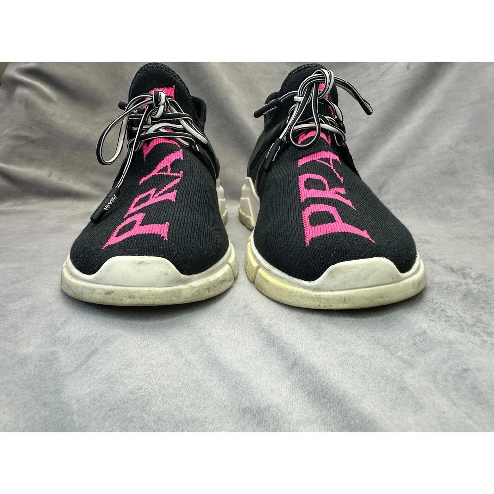 Prada Athletic Nylon Running Sneakers Women US 5 EU 35 Black And Pink